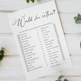 Black Modern Simple Script Game würde sie eher