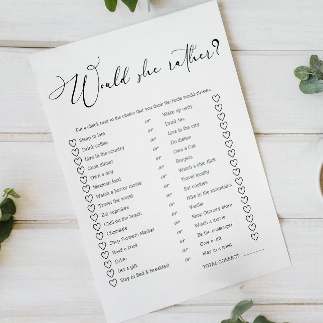 Black Modern Simple Script Game würde sie eher (Von Creator hochgeladen)