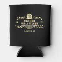 Black Modern Vintag Trendy Familienwappen Wiederse