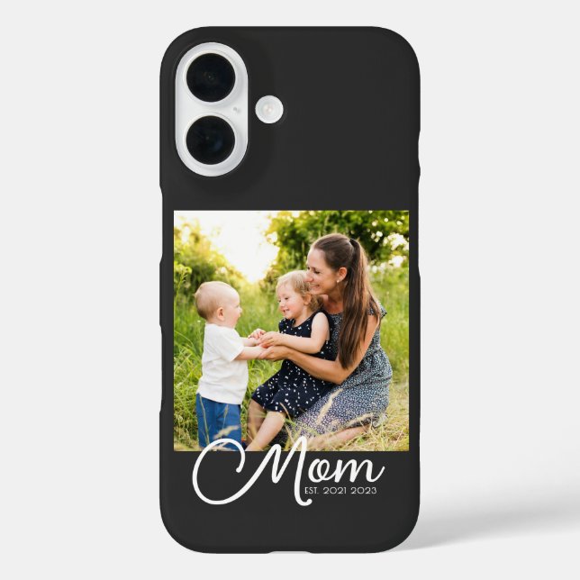 Black Mom Established Script Case-Mate iPhone Case (Rückseite)