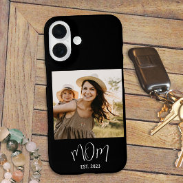 Black Mom Established Script Photo Case-Mate iPhone 16 Hülle