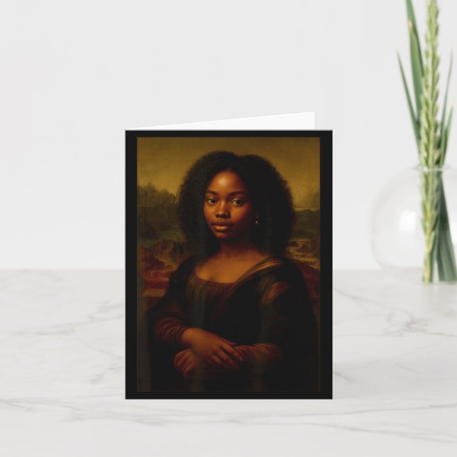 Black Mona Lisa Afro African Melanin Black History Karte (Vorderseite)