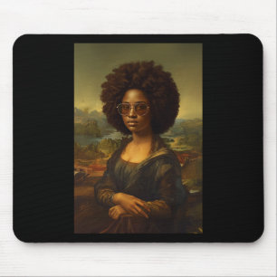 Black Mona Lisa Afro American Black History Mousepad