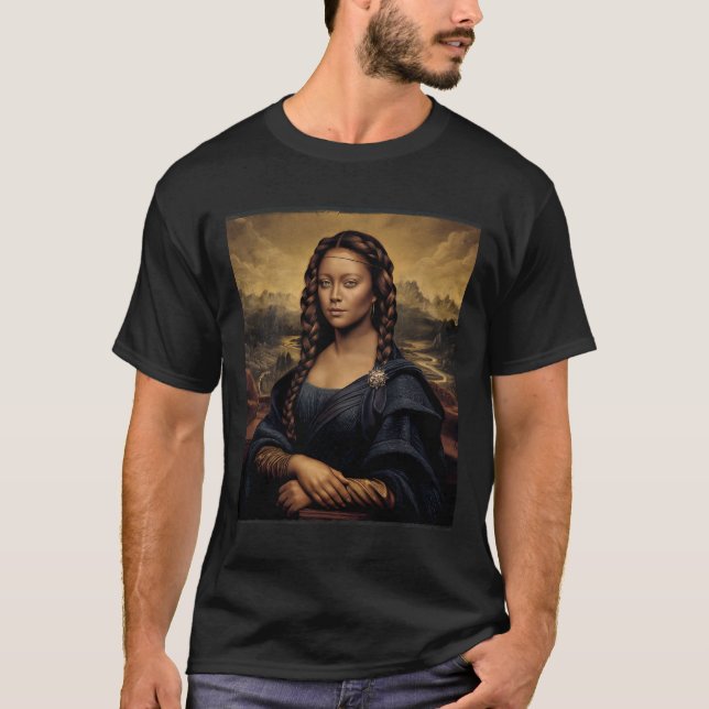 Black Mona Lisa Black History African Queen T-Shirt (Vorderseite)