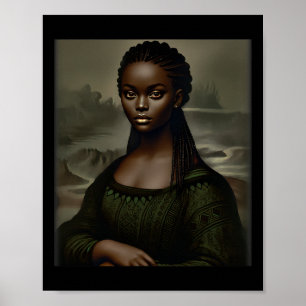 Black Mona Lisa Black History Mont African America Poster