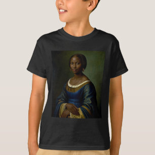 Black Mona Lisa Black History Month Frau Black He T-Shirt