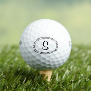 Black Monogram Mit Monogramm Garland Golf Balls Golfball