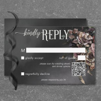 Black Moody Gothic Blume & Mist QR Code