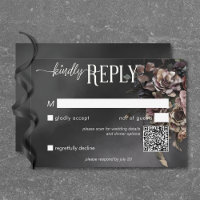Black Moody Gothic Blume & Mist QR Code