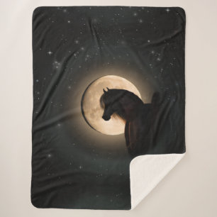Black Moon Shine Horse Sherpa-Decke Sherpadecke