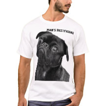 Black MOPS MAN's BESTFRIEND WHITE SHIRT