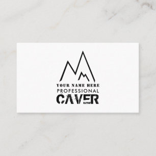 Black Mountain Logo, Cave Explorer, Sportsperson Visitenkarte