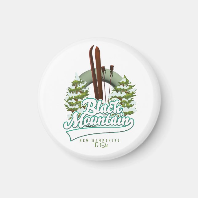 Black Mountain New Hampshire Ski Logo. Magnet (Vorne)