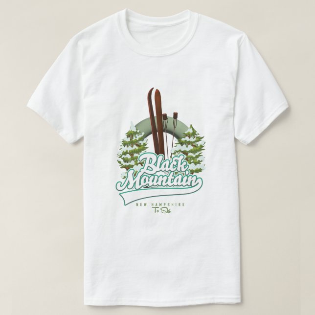 Black Mountain New Hampshire Ski Logo. T-Shirt (Design vorne)