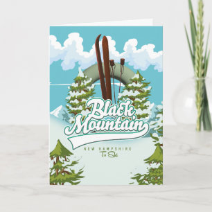 Black Mountain New Hampshire Ski-Plakat Feiertagskarte