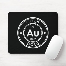 Black Mouse Pad Gold Element Mousepad
