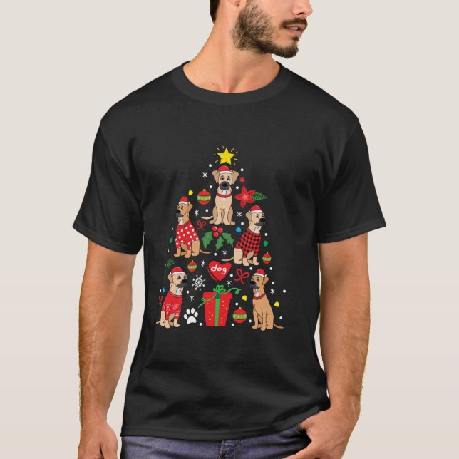 Black Mouth Cur Christmas Tree Bauble Dog  T-Shirt (Vorderseite)