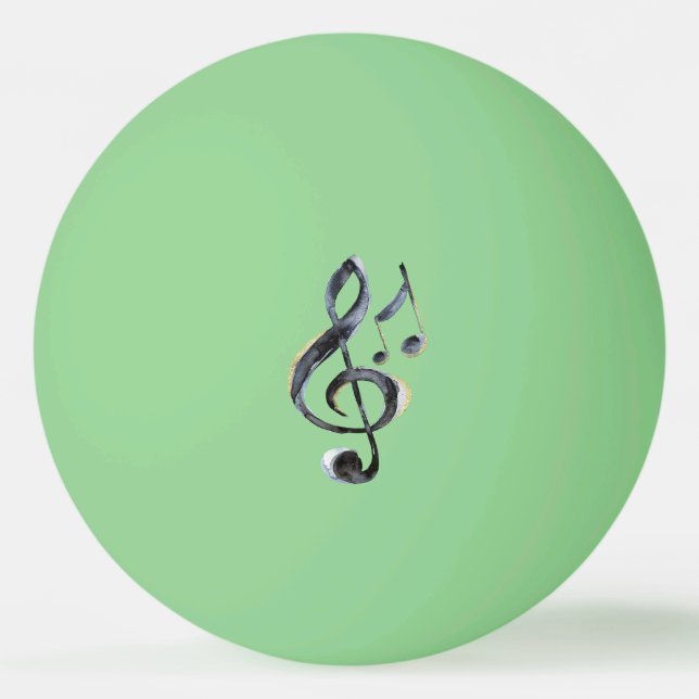 Black Music Notes Tischtennisball (Vorderseite)