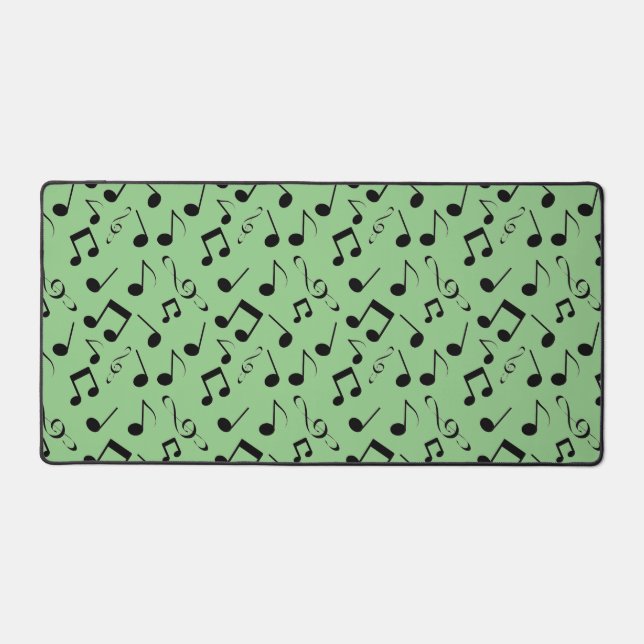 Black Musical Notes bDesign Desk Mat Schreibtischunterlage (Vorderseite)