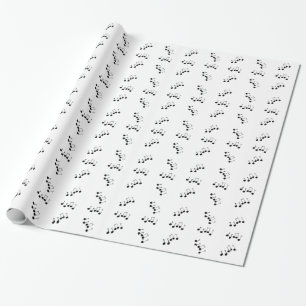 Black Musical Notes Geschenkpapier