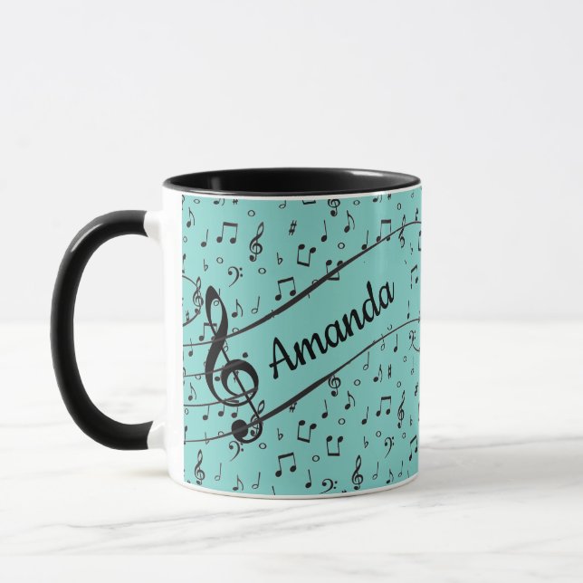 Black Musical personalisiert Coffee Tasse (Links)