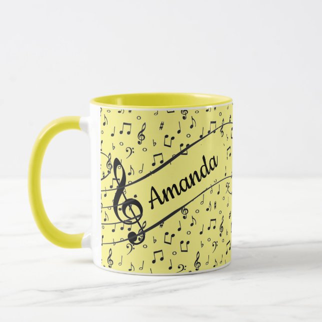 Black Musical personalisiert Coffee Tasse (Links)