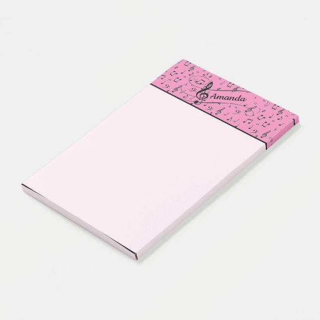 Black Musical personalisiert Post-it Klebezettel (angewinkelt)