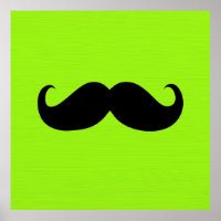 Black Mustache auf grünem Hintergrund
