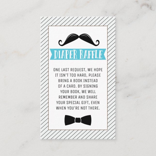 Black Mustache Litman Book Request Insert Visitenkarte (Vorderseite)