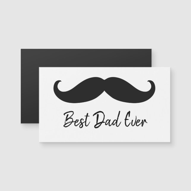 Black Mustache Magnetkarte (Vorne/Hinten)