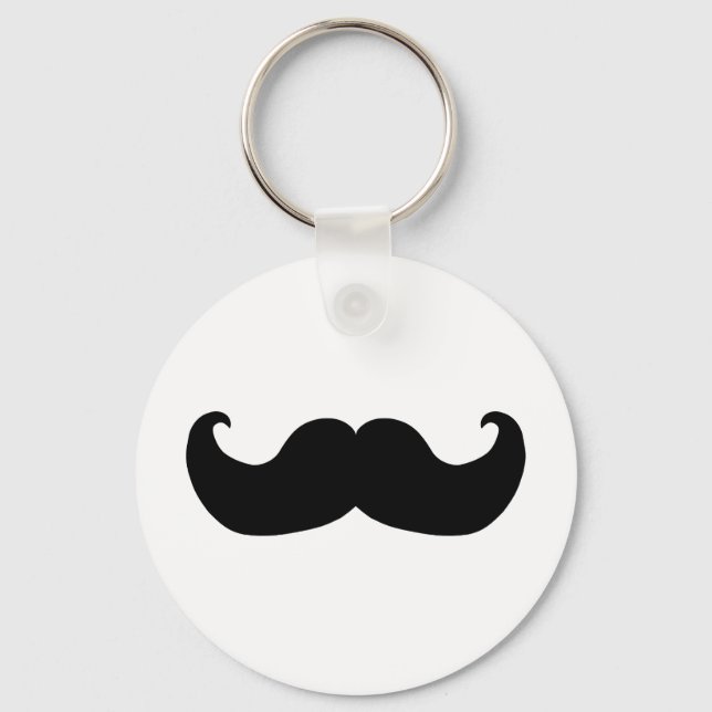 Black Mustache Schlüsselanhänger (Vorderseite)