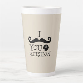 Black Mustache Sie eine Frage Spaß Vatertag Milchtasse