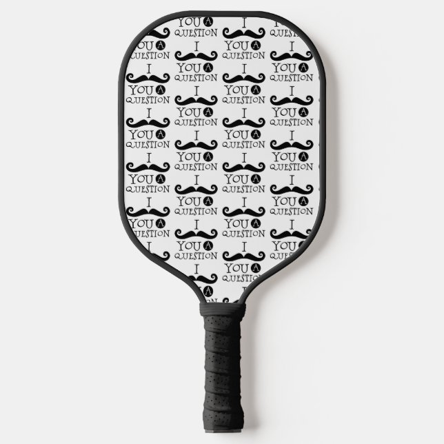 Black Mustache Spaß Pickleball Schläger (Vorderseite)