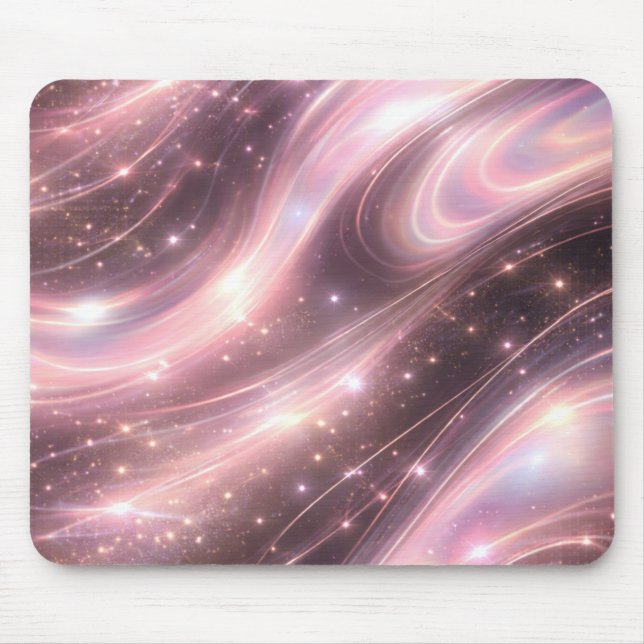 Black & muted blush space patterns AI art  Mousepad (Vorne)
