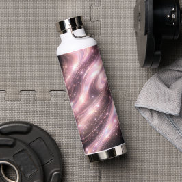 Black & muted blush space patterns AI art  Trinkflasche