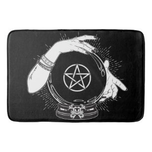 Black Mystic Fortune Teller Mystical Crystal Ball Badematte