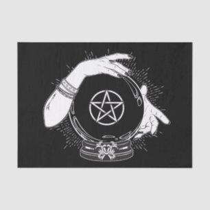 Black Mystic Fortune Teller Mystical Crystal Ball Seidenpapier
