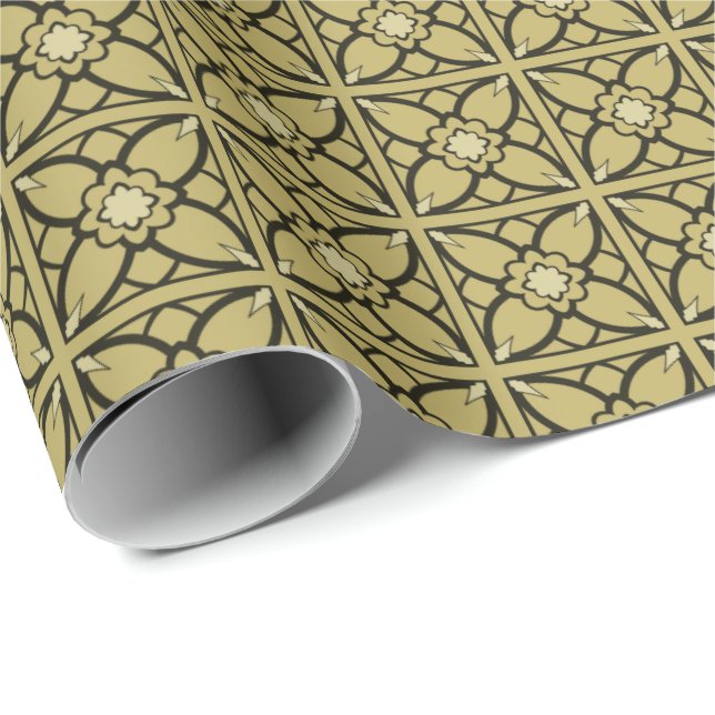 Black 'N' Gold Geschenkpapier (Rolleneckpunkt)