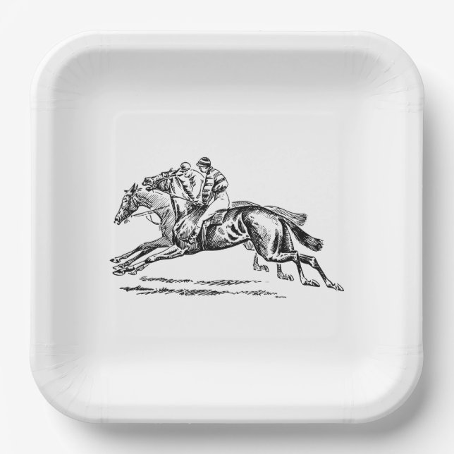 BLACK n WHITE DERBY PAPER PLATE Pappteller (Vorderseite)