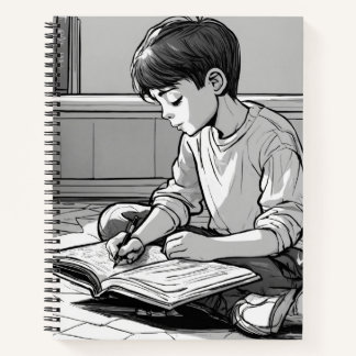 Black N White Study SPIRAL Notebook Notizbuch