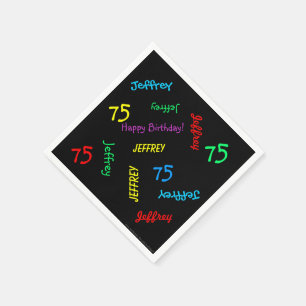 Black Napkins, 75. Geburtstagspartei, wiederholt N Serviette