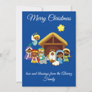 Black Nativity Christmas Card Feiertagskarte