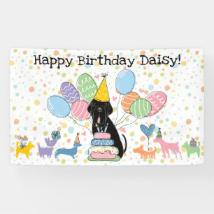 Black Neapolitan Mastiff Dog Birthday Banner