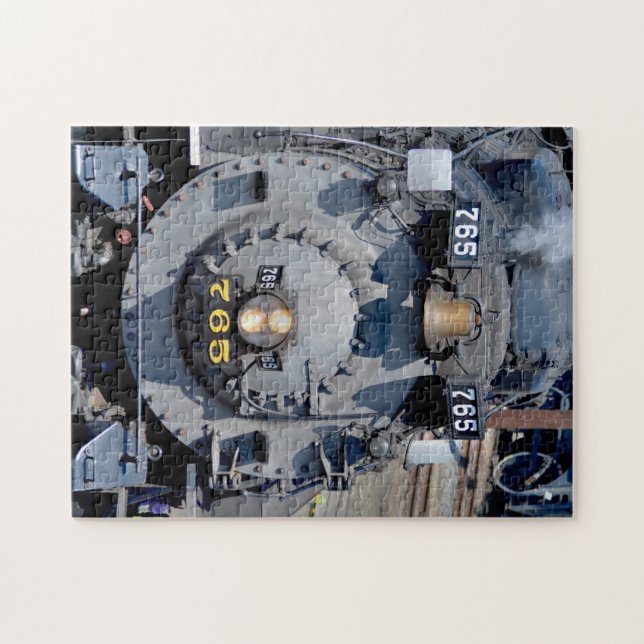 Black Nikel Plate Road 765 Dampflokomotive Train Puzzle (Horizontal)