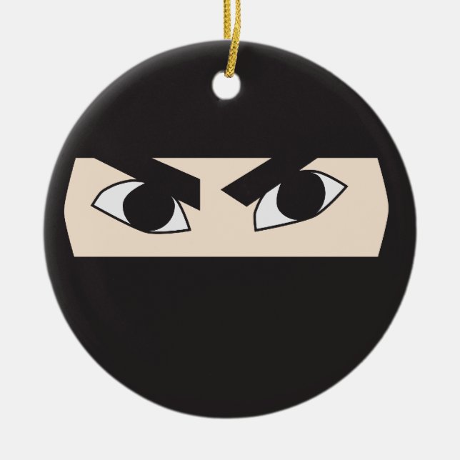 Black Ninja Keramikornament (Vorne)