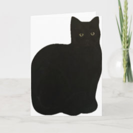 Black Noir Cat Kitten Maureen Girard Familiar Haus Karte