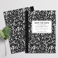Black Notebook-Lehrer Funny Save the Date Hochzeit
