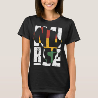 Black Nurse Nurse Black History Montag Afro Afrika T-Shirt