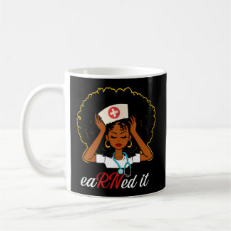 Black Nurse verdiente es RN Nurse Nursing Abschlus Kaffeetasse