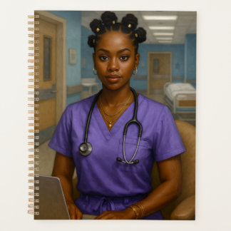 Black Nurse Yearly Planner Planer